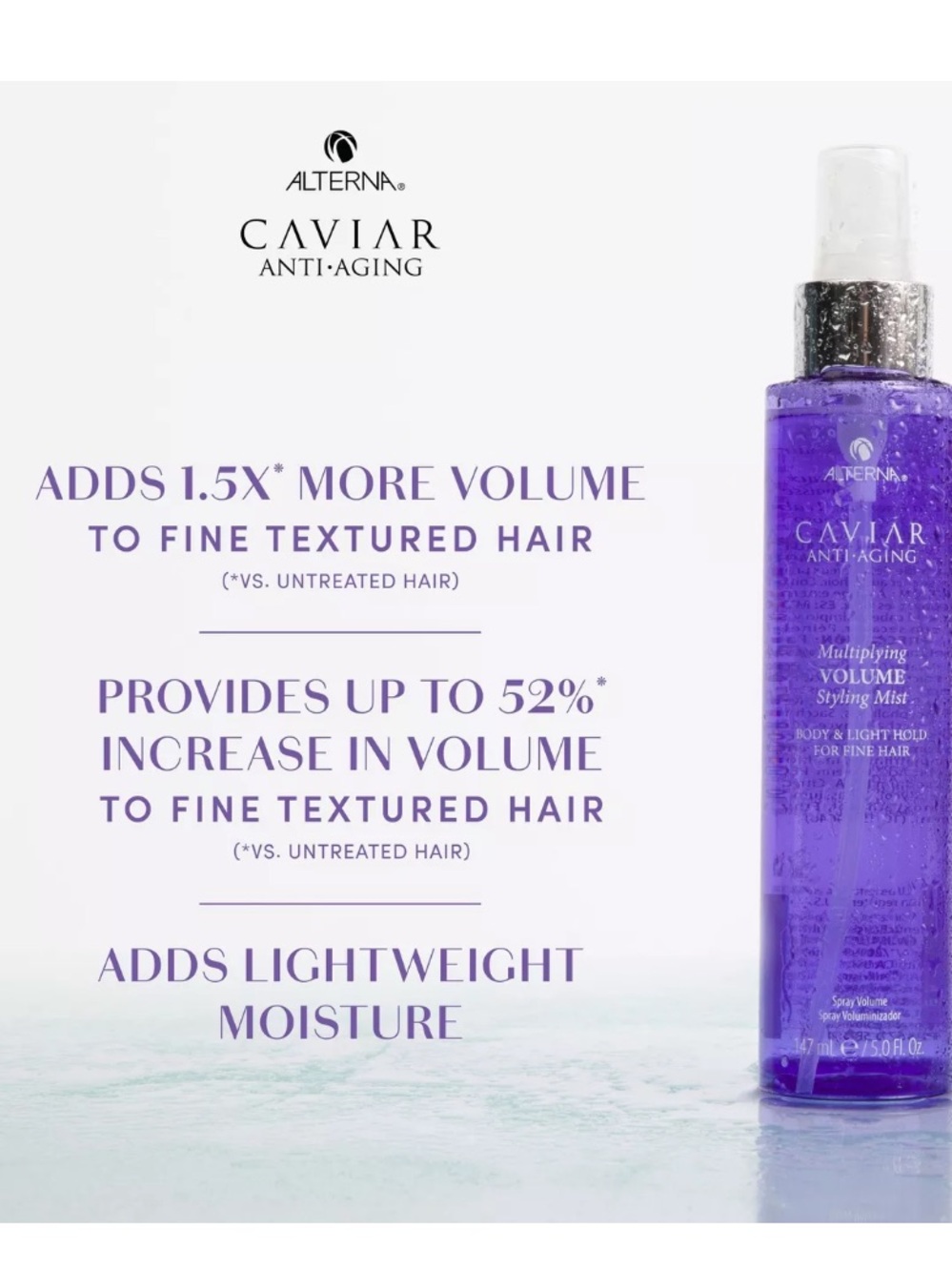 ALTERNA CAVIAR Anti-Aging Multiplying Volume Styling Mist 5oz BRAND NEW - Picture 3 of 9